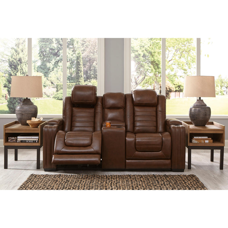 Signature Design by Ashley Backtrack Power Recliner Leather Match Loveseat U2800418 IMAGE 8