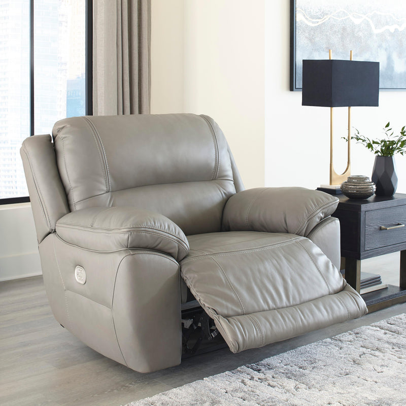 Signature Design by Ashley Dunleith Power Leather Match Recliner with Wall Recline U7160582 IMAGE 7