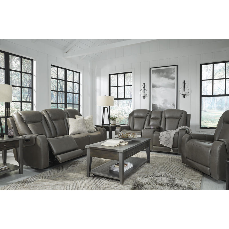 Signature Design by Ashley Card Player Power Reclining Leather Look Sofa 1180815 IMAGE 13