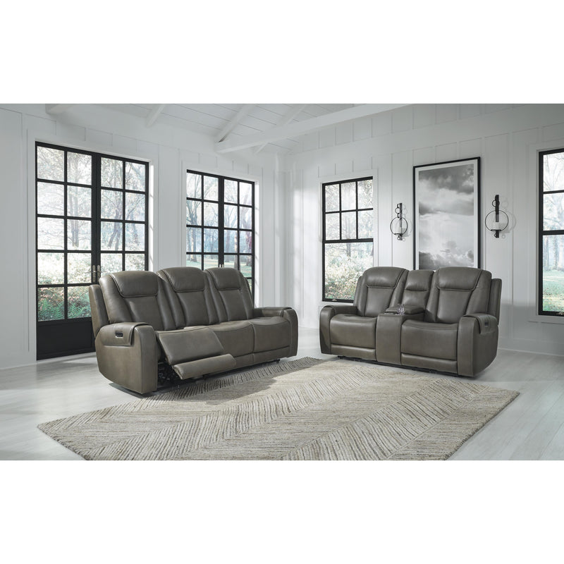 Signature Design by Ashley Card Player Power Reclining Leather Look Sofa 1180815 IMAGE 18