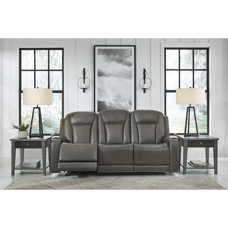 Signature Design by Ashley Card Player Power Reclining Leather Look Sofa 1180815 IMAGE 7