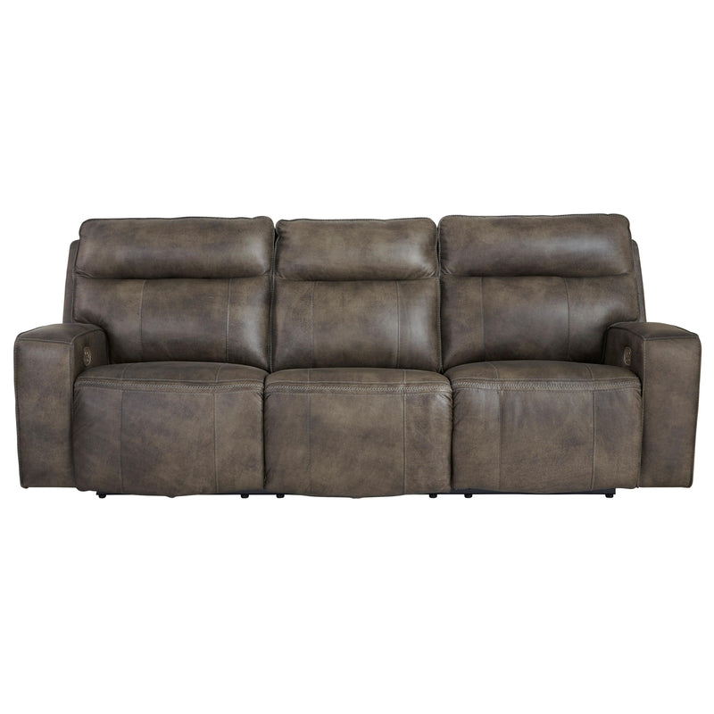 Signature Design by Ashley Game Plan Power Reclining Leather Sofa U1520515 IMAGE 2