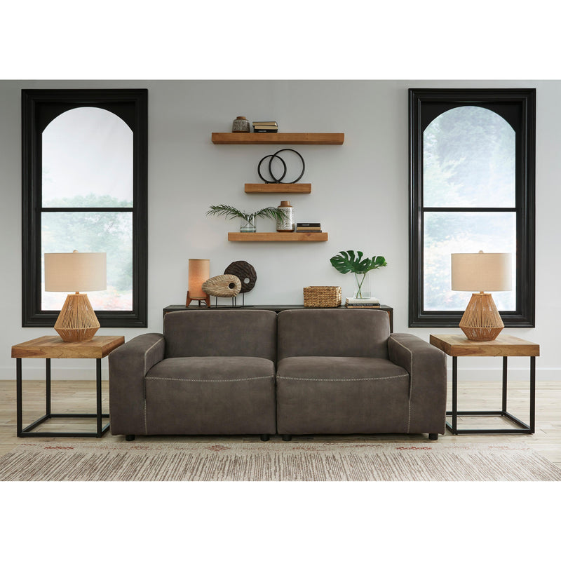 Signature Design by Ashley Allena Leather Look 2 pc Sectional 2130164/2130165 IMAGE 2