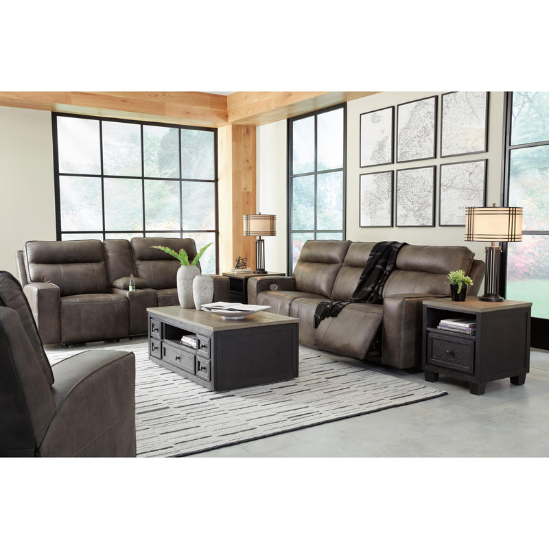 Signature Design by Ashley Game Plan Power Reclining Leather Loveseat U1520518 IMAGE 10