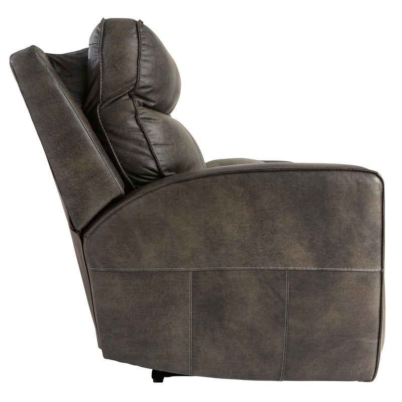 Signature Design by Ashley Game Plan Power Reclining Leather Loveseat U1520518 IMAGE 3