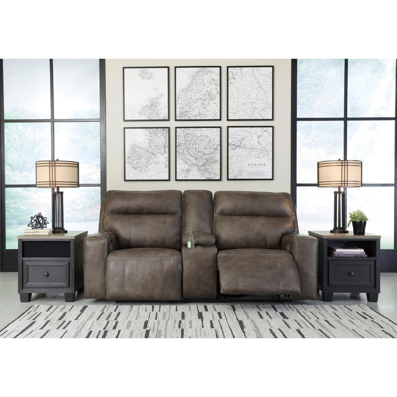 Signature Design by Ashley Game Plan Power Reclining Leather Loveseat U1520518 IMAGE 5