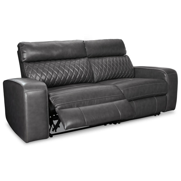 Signature Design by Ashley Samperstone Power Reclining Leather Look 2 pc Sectional 5520358/5520362 IMAGE 1